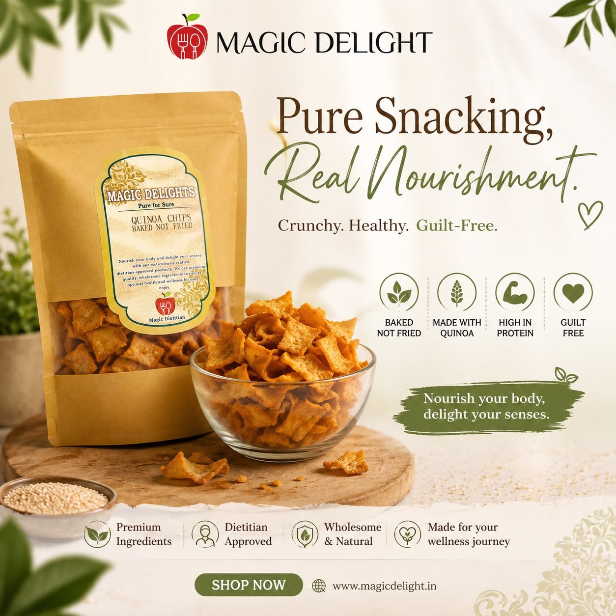 Quinoa Chips — Magic Delight by Dr. Geetika Chopra