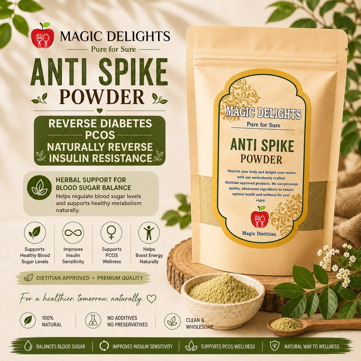 Anti Spike Powder — Magic Delight by Dr. Geetika Chopra