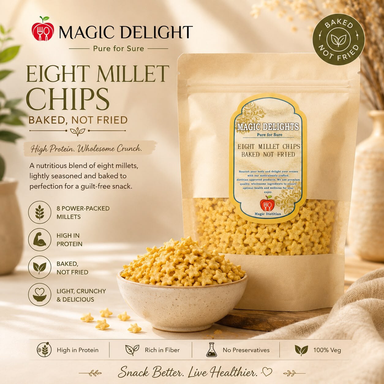 Eight Millet Chips — Magic Delight by Dr. Geetika Chopra