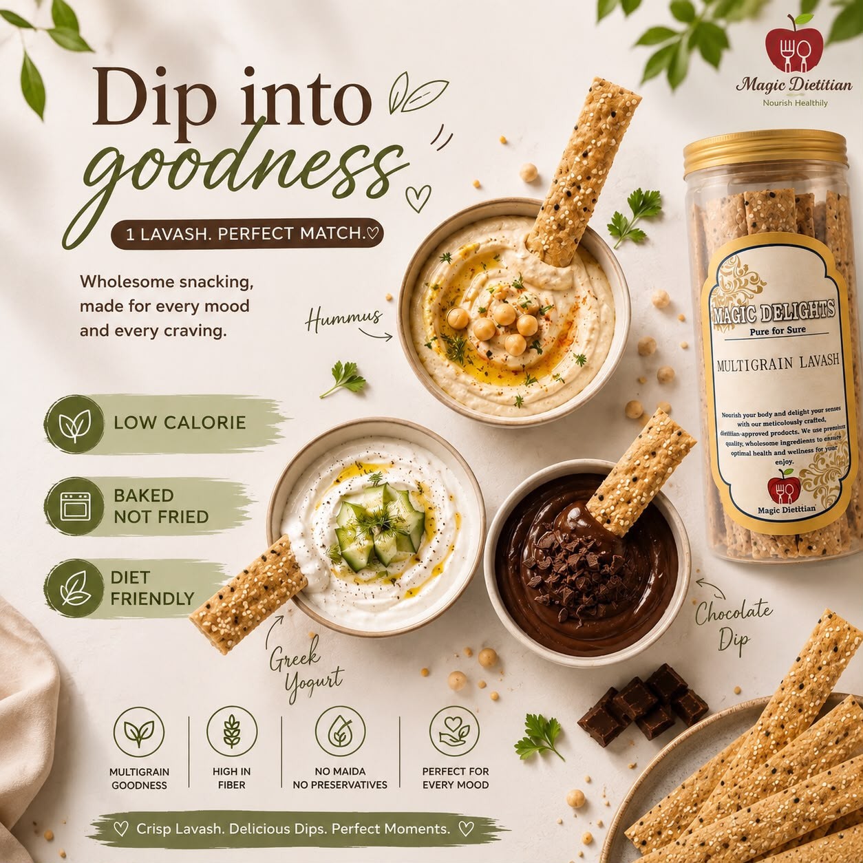 Multigrain Lavash — Magic Delight by Dr. Geetika Chopra