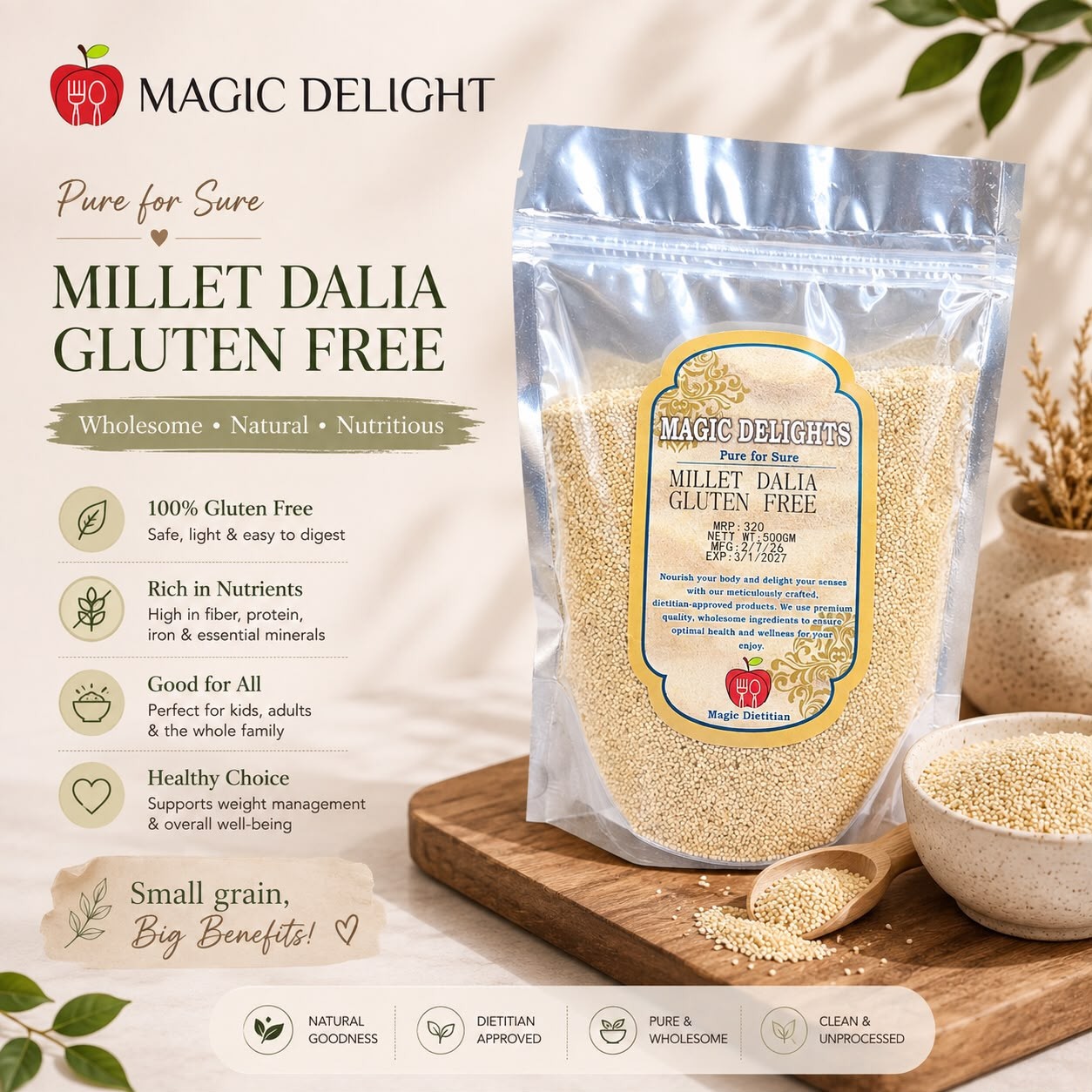 Millet Dalia — Magic Delight by Dr. Geetika Chopra