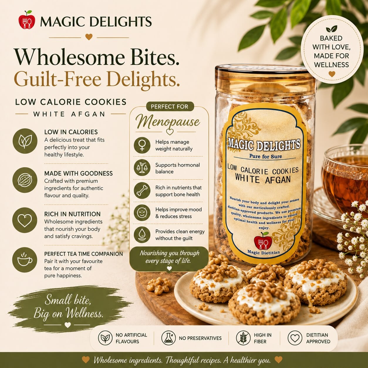 White Afgan Cookies — Magic Delight by Dr. Geetika Chopra