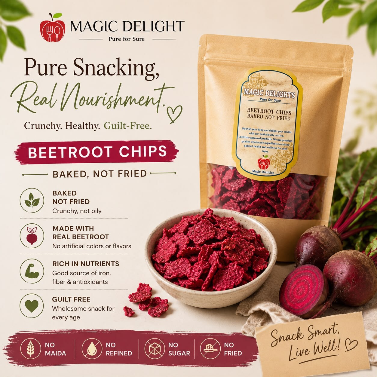 Beetroot Chips — Magic Delight by Dr. Geetika Chopra