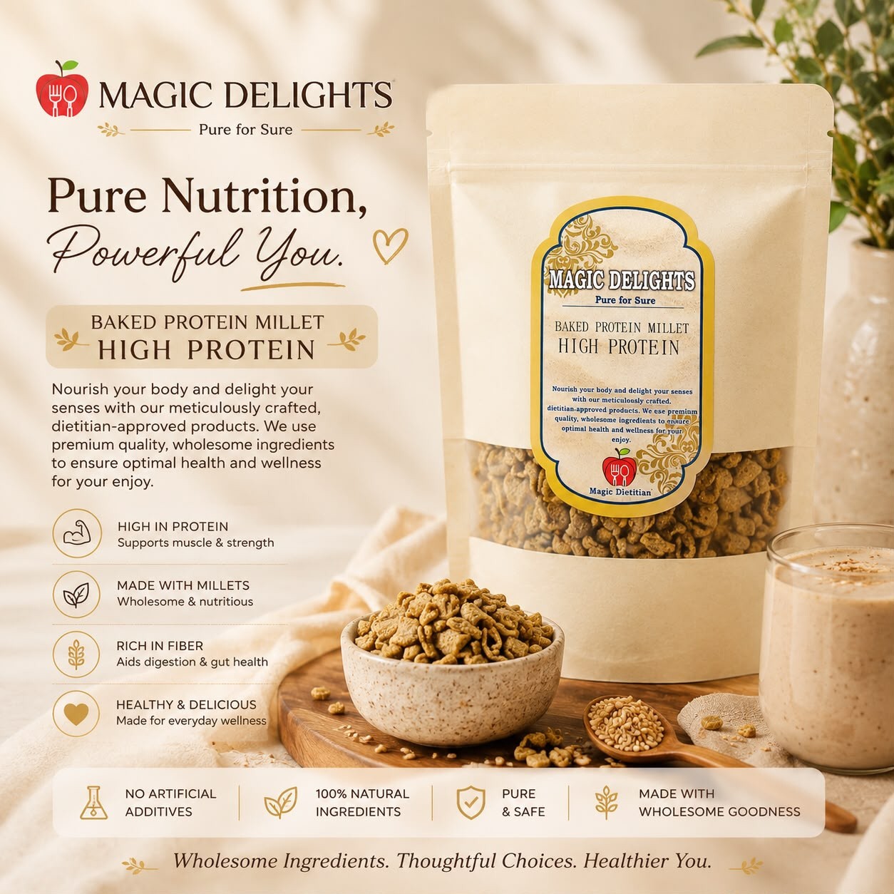 Baked Protein Millet — Magic Delight by Dr. Geetika Chopra