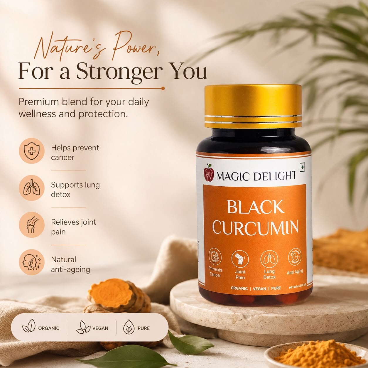 Black Curcumin Tablets — Magic Delight by Dr. Geetika Chopra