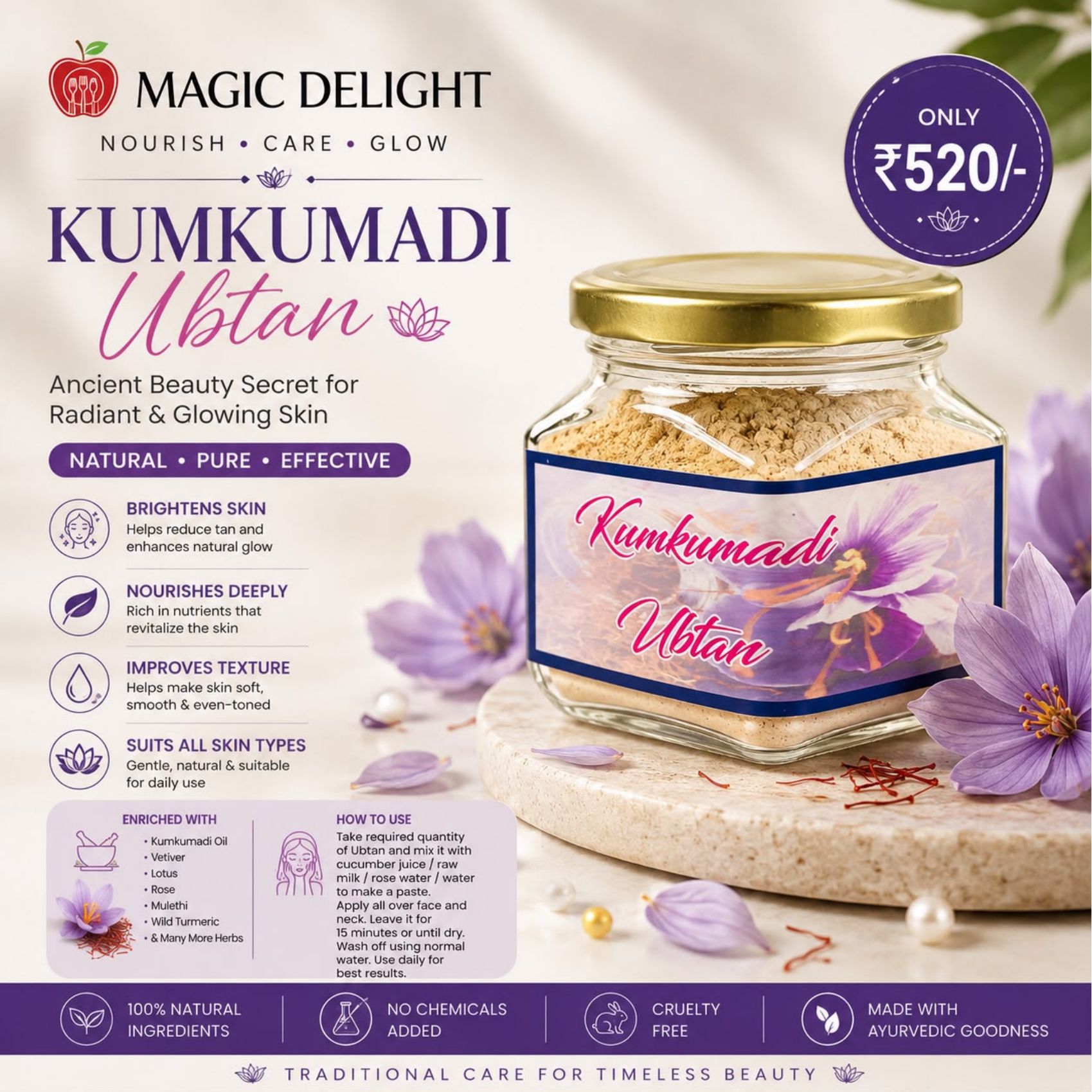Kumkumadi Ubtan — Magic Delight by Dr. Geetika Chopra