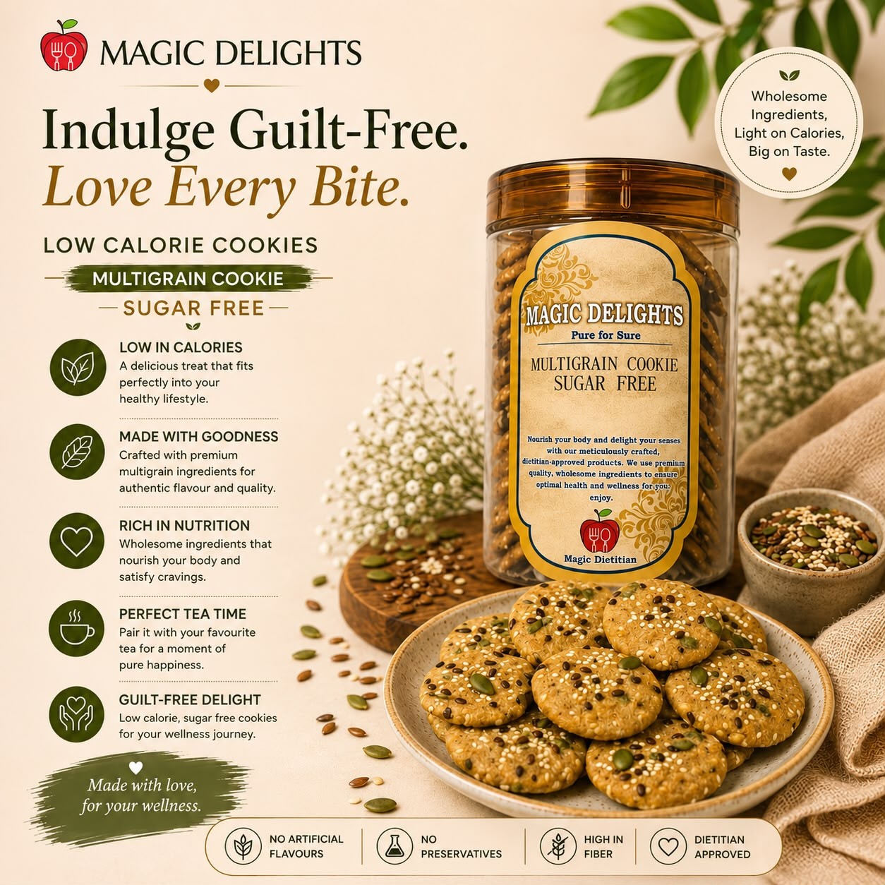 Multigrain Cookies — Magic Delight by Dr. Geetika Chopra