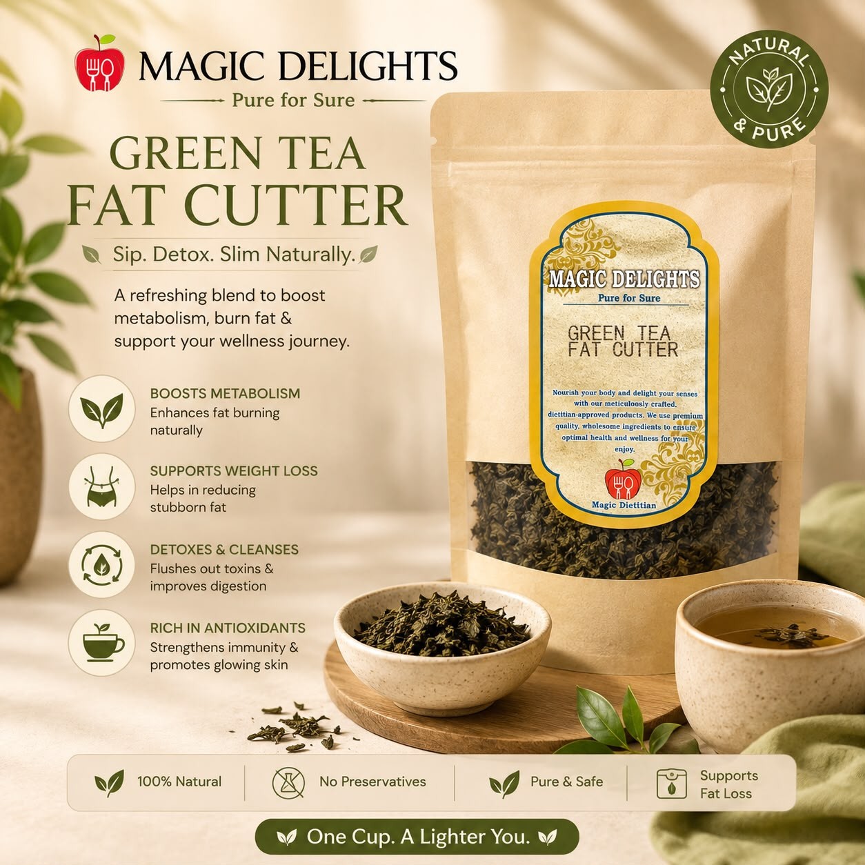Green Tea Fat Cutter — Magic Delight by Dr. Geetika Chopra