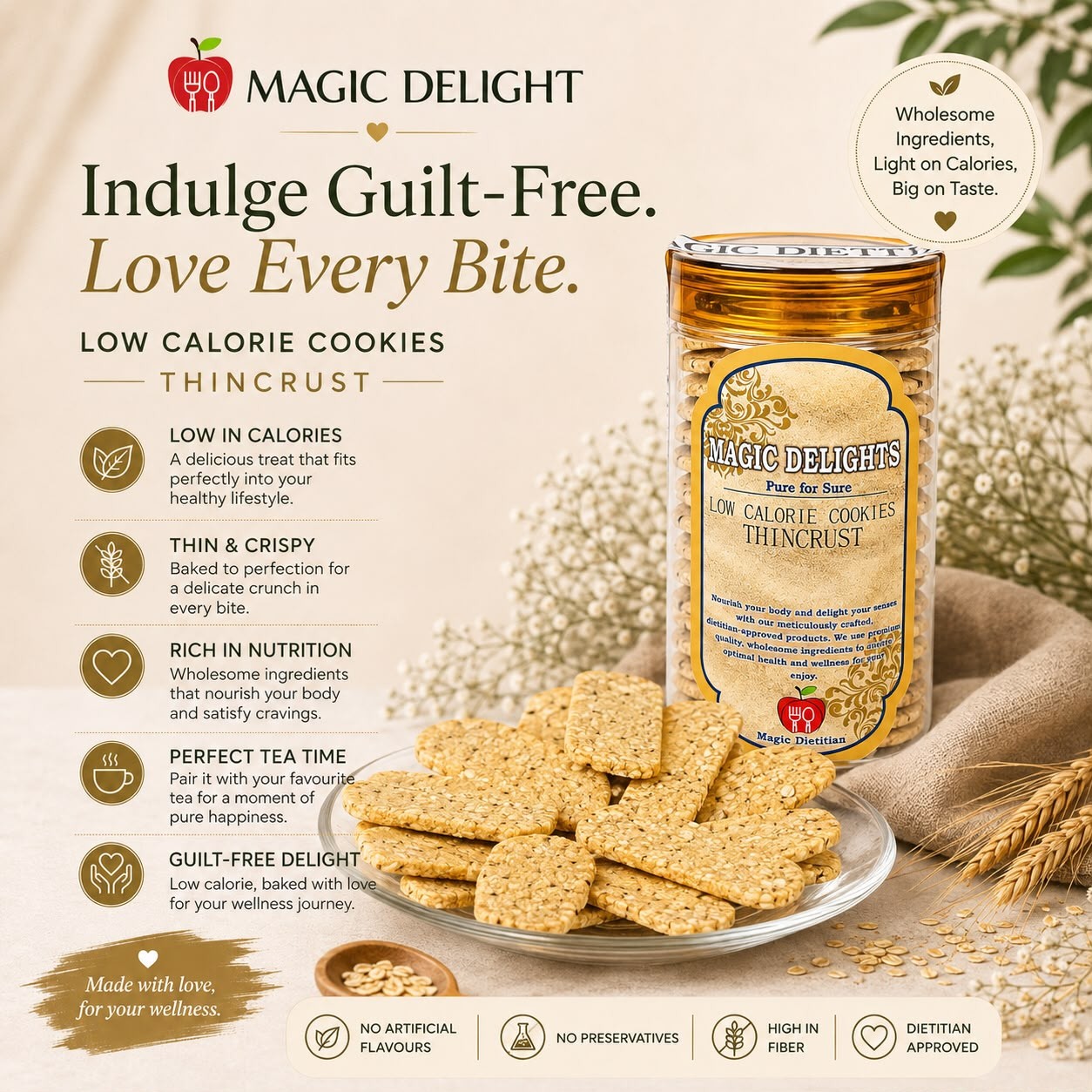 Thincrust Cookies — Magic Delight by Dr. Geetika Chopra