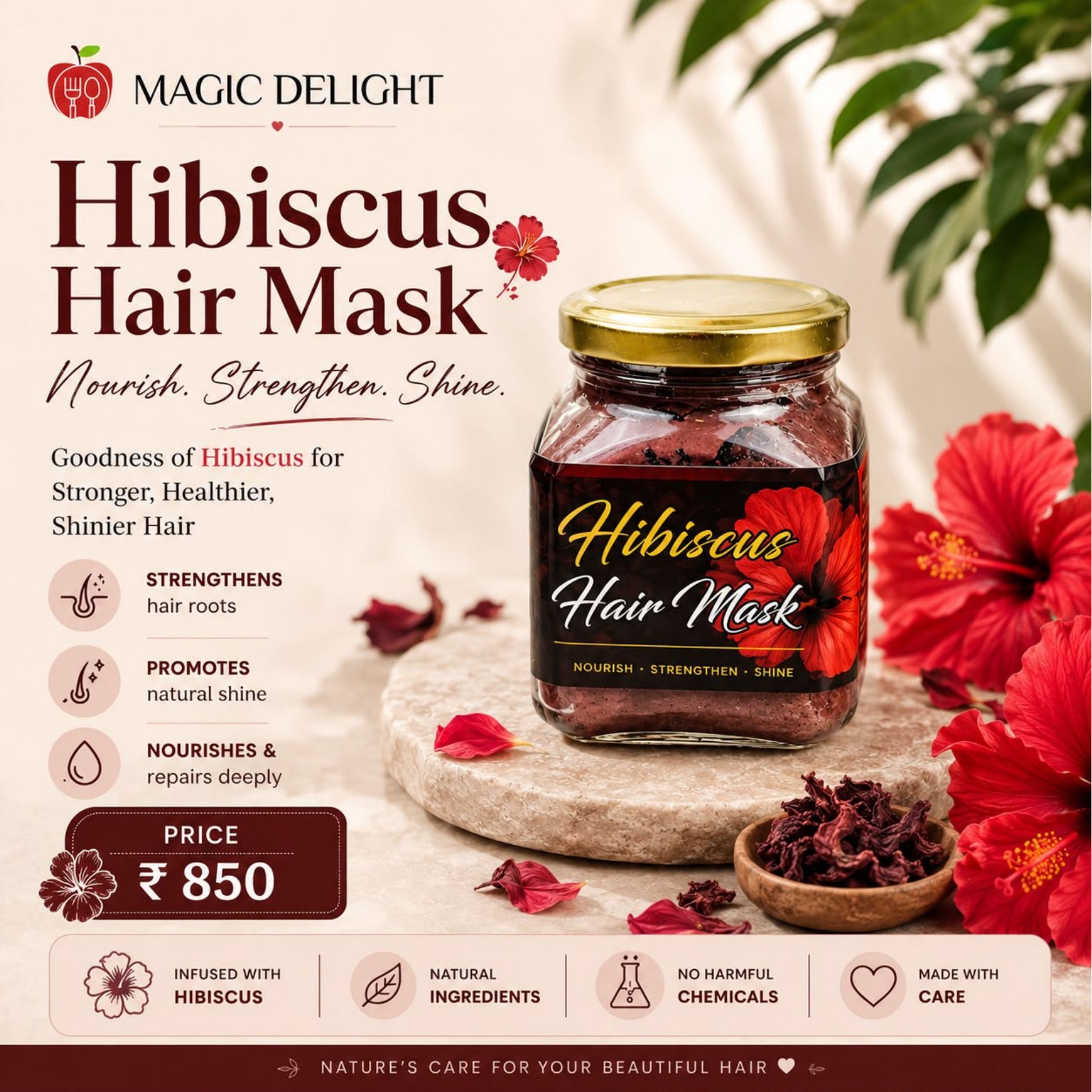 Hibiscus Hair Mask — Magic Delight by Dr. Geetika Chopra