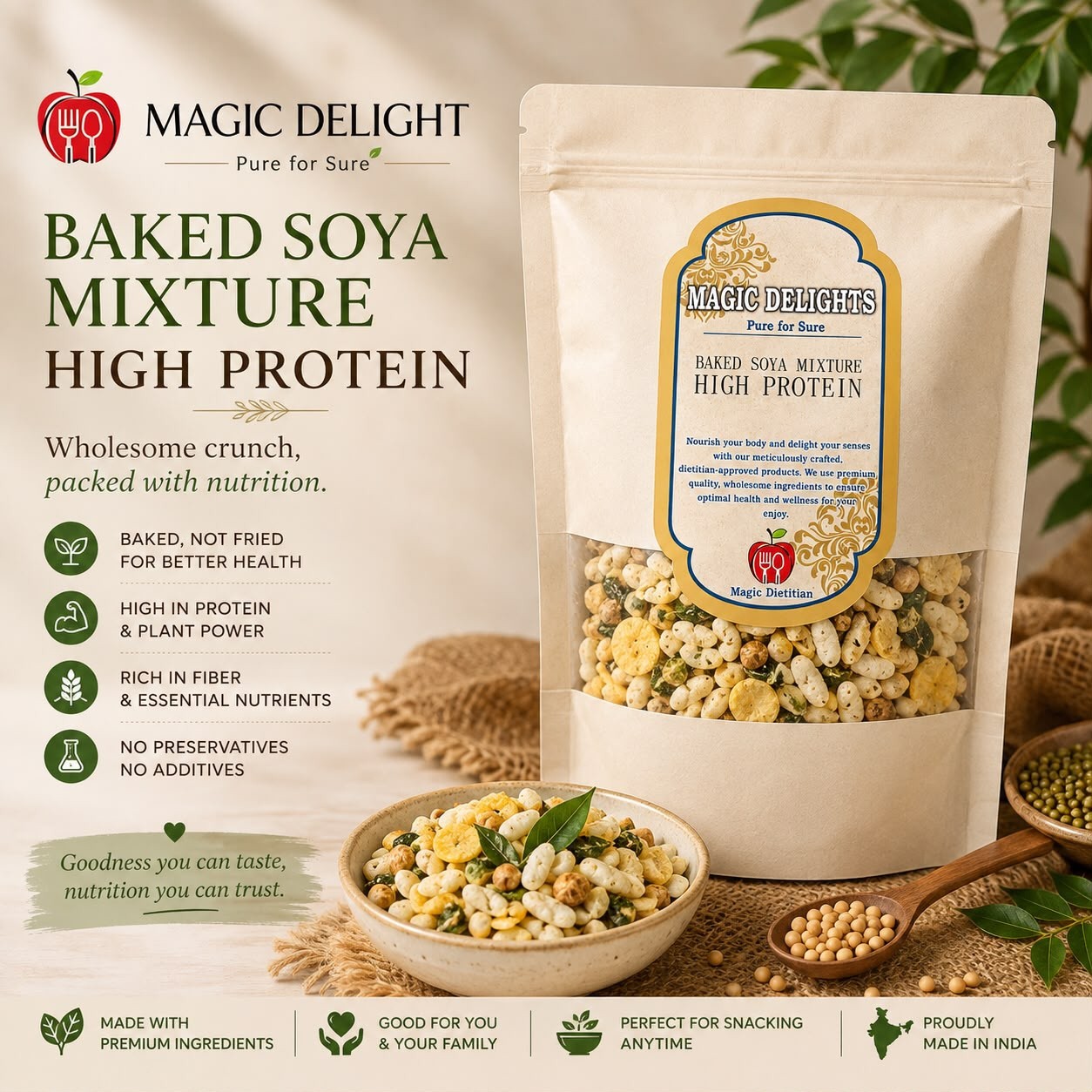 Baked Soya Mixture — Magic Delight by Dr. Geetika Chopra