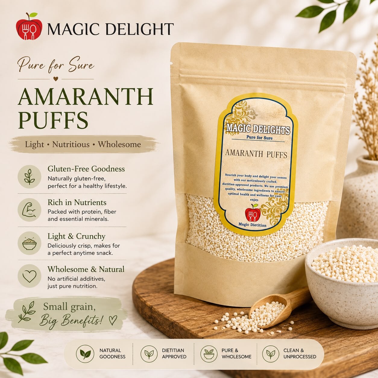 Amaranth Puffs — Magic Delight by Dr. Geetika Chopra