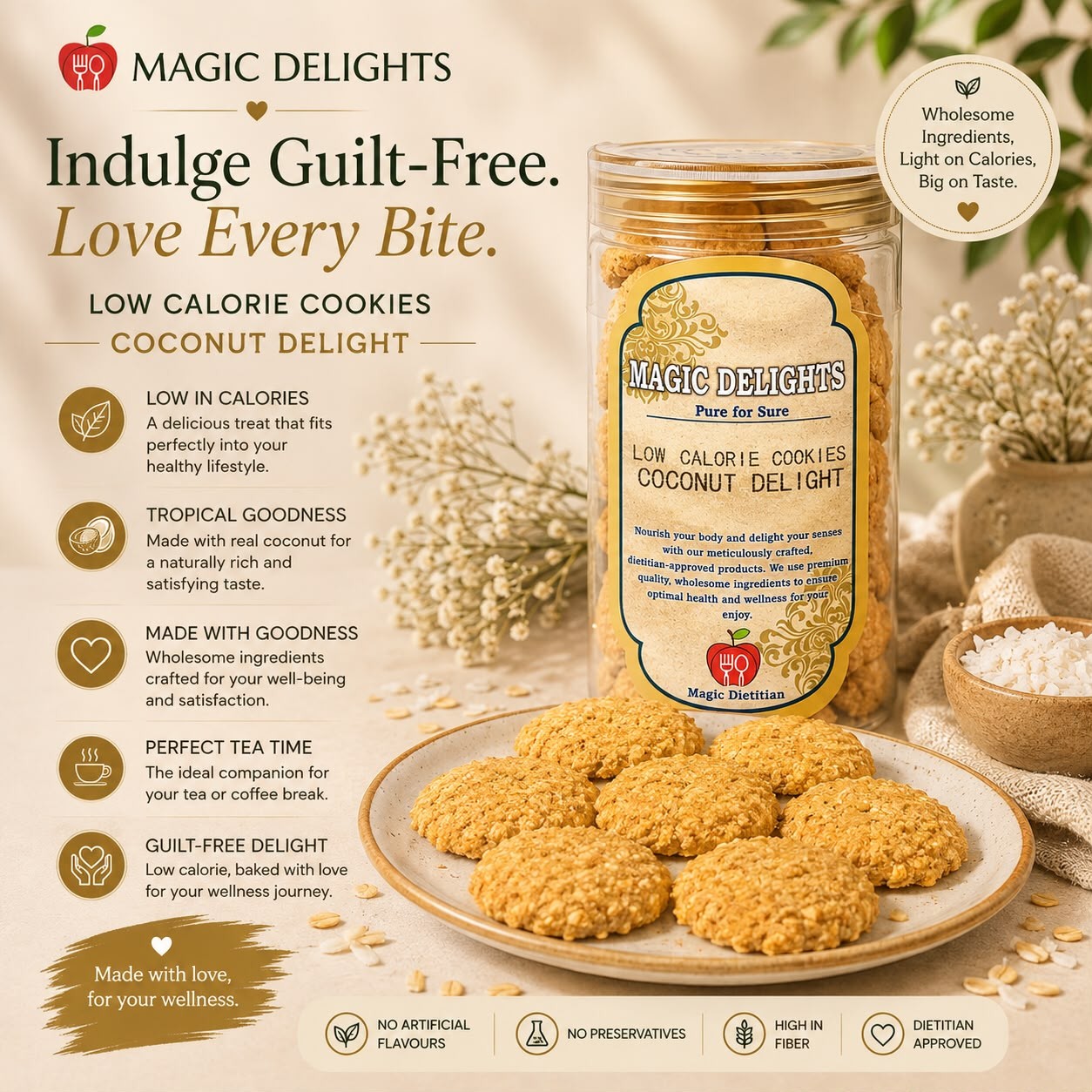 Coconut Delight Cookies — Magic Delight by Dr. Geetika Chopra
